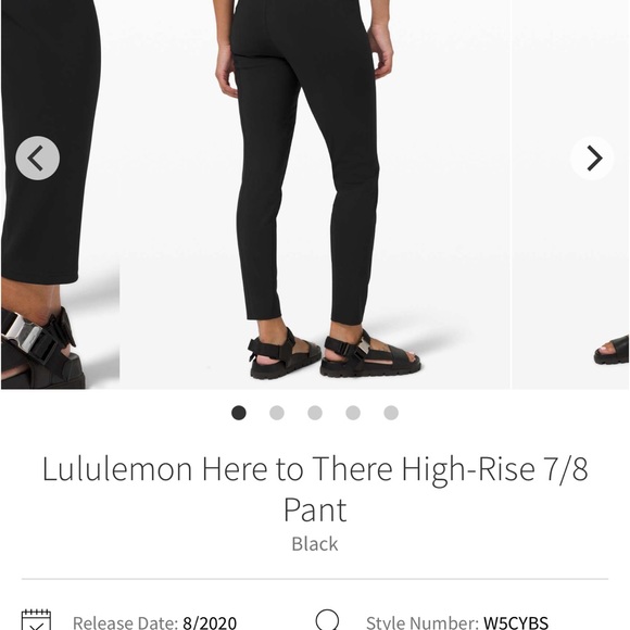 Lululemon Here to There HR Black 7/8  Pant 10 $128 - Picture 4 of 4
